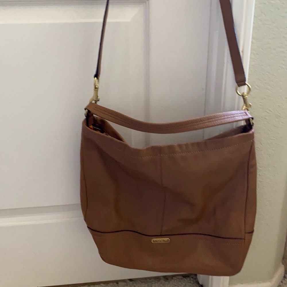 Leather Tan Coach Handbag
